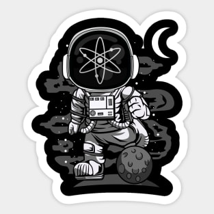 Astronaut Cosmos Crypto ATOM Coin To The Moon Crypto Token Cryptocurrency Wallet Birthday Gift For Men Women Kids Sticker